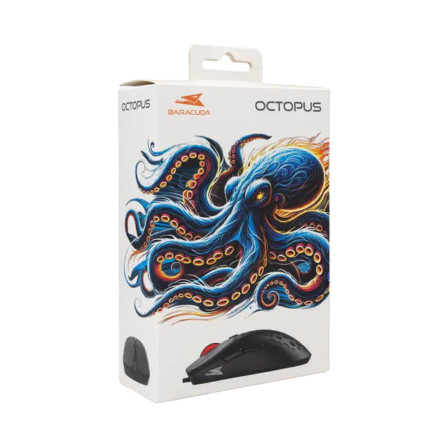 Baracuda MIŠ BGM-021 OCTOPUS CRNI / 3200 dpi