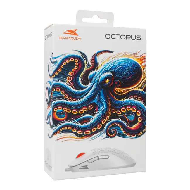 Baracuda MIŠ BGM-022 OCTOPUS BIJELI / 3200 dpi