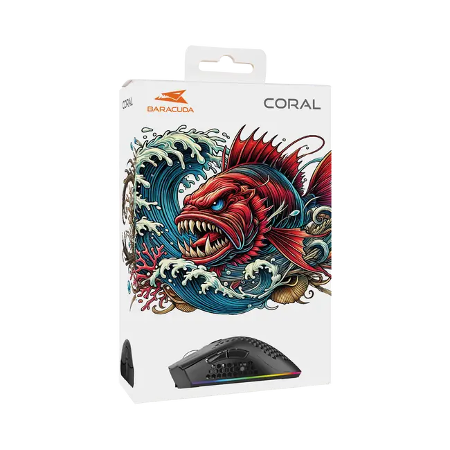 Baracuda MIŠ BGM-031 CORAL CRNI / 12.800 dpi