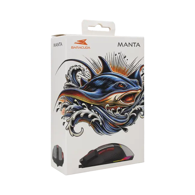 Baracuda MIŠ BGM-047 MANTA SIVI / 12.800 dpi