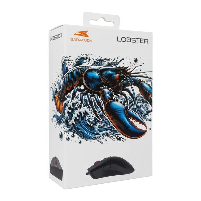 Baracuda MIŠ BGM-081 LOBSTER Crni / 6400 dpi