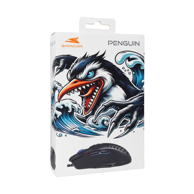 Baracuda MIŠ BGM-101 PENGUIN CRNI / 3600 dpi