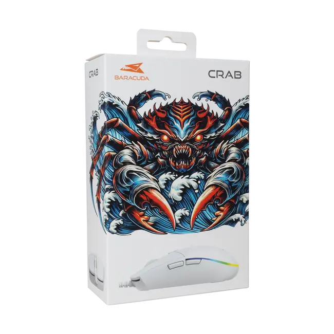 Baracuda MIŠ BGM-112 CRAB BIJELI / 3200 dpi