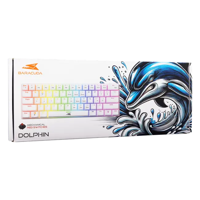 Baracuda TIPKOVNICA BGK-03211 DOLPHIN Bijela-Meh. / US - CRVENI.SW.