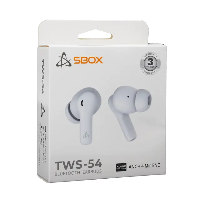 EARBUDS SBOX EB-TWS-54 Bijele/ANC+ 4 Mic ENC