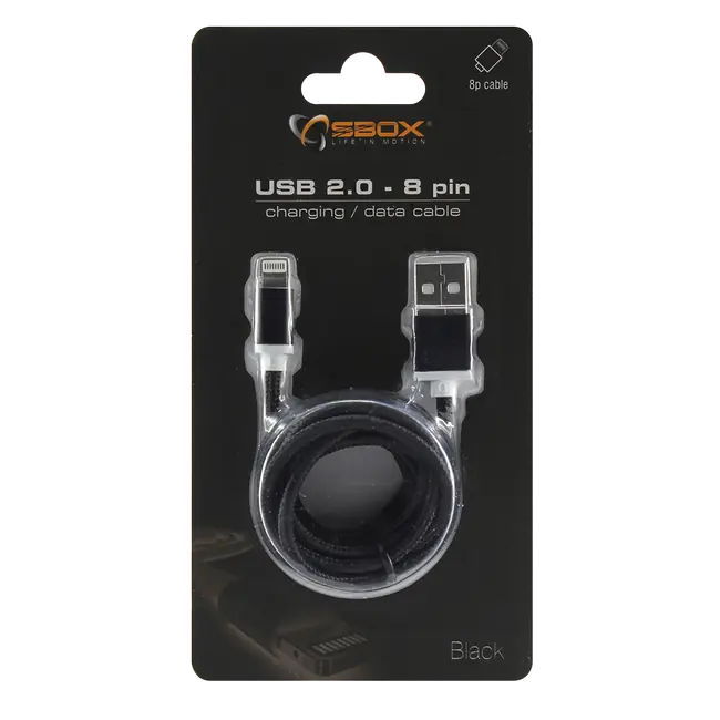 KABEL SBOX USB -> iPh.7 M/M 1,5M Blister Crni