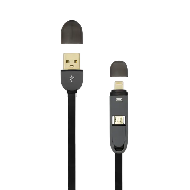 KABEL SBOX USB->MICRO USB + IPH.5 M/M 1M Crni BULK