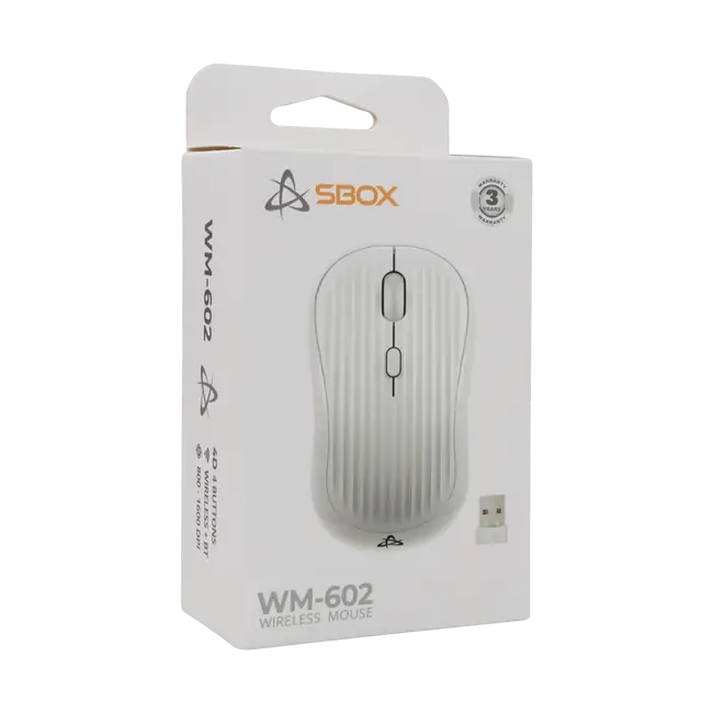 MIŠ SBOX WM-602 Bijeli Bežicni
