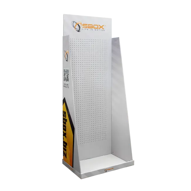 SBOX PROMO CARTON SHELF WITH HOOKS