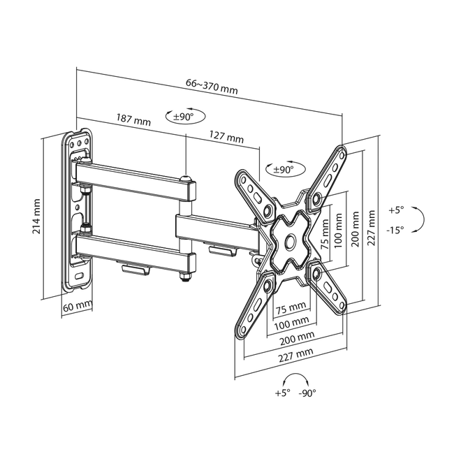 STALAK SBOX LCD-223-2 (13-43''/20kg/200x200)