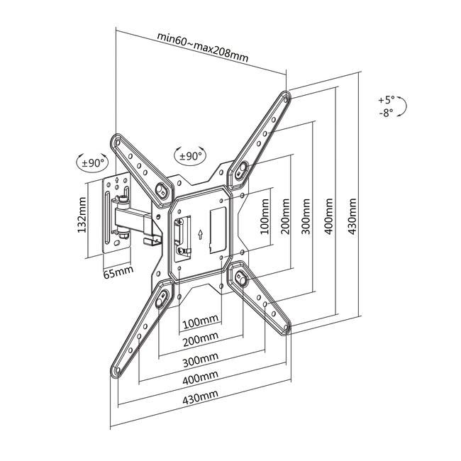 STALAK SBOX LCD-441 (23-55"/30kg/400x400)
