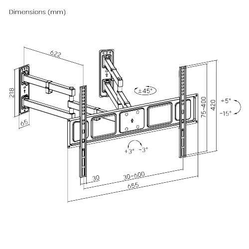 STALAK SBOX PLB-1348-2 (32-70"/45kg/600x400)