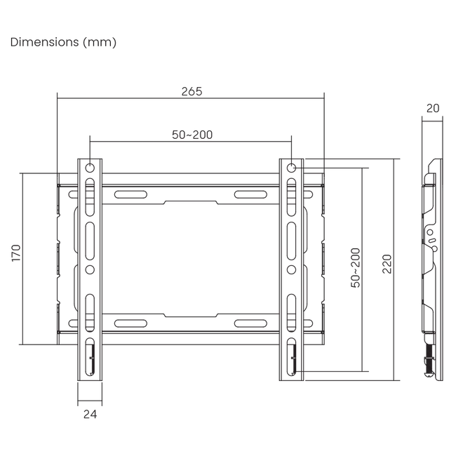 STALAK SBOX PLB-2222F-2 (23-43"/45kg/200x200)