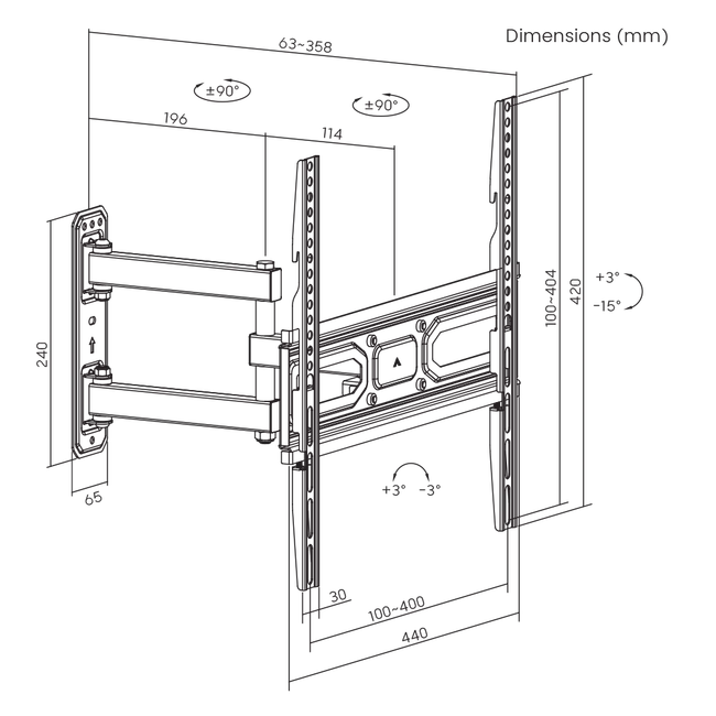 STALAK SBOX PLB-3644-2 (32-55"/35kg/400x400)