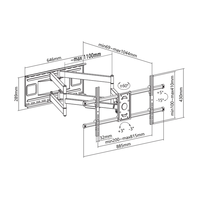 STALAK SBOX PLB-4986 (43-90"/80kg/800x400)