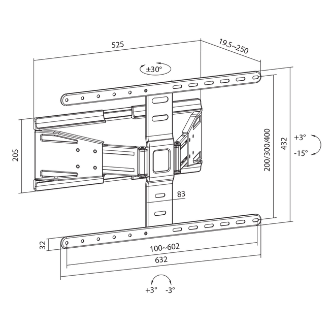 STALAK SBOX PLB-79464 (43-90"/50kg/600x400)