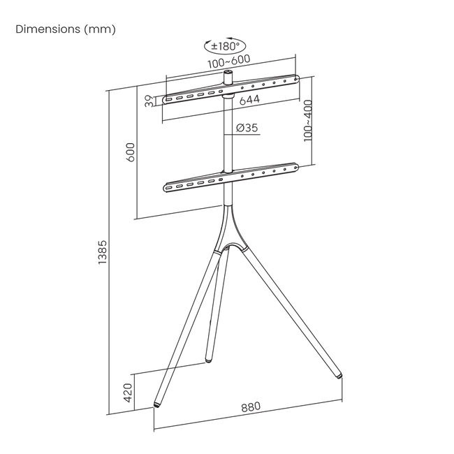 STALAK SBOX Podni FS-1246F (45-65"/32kg/600x400)