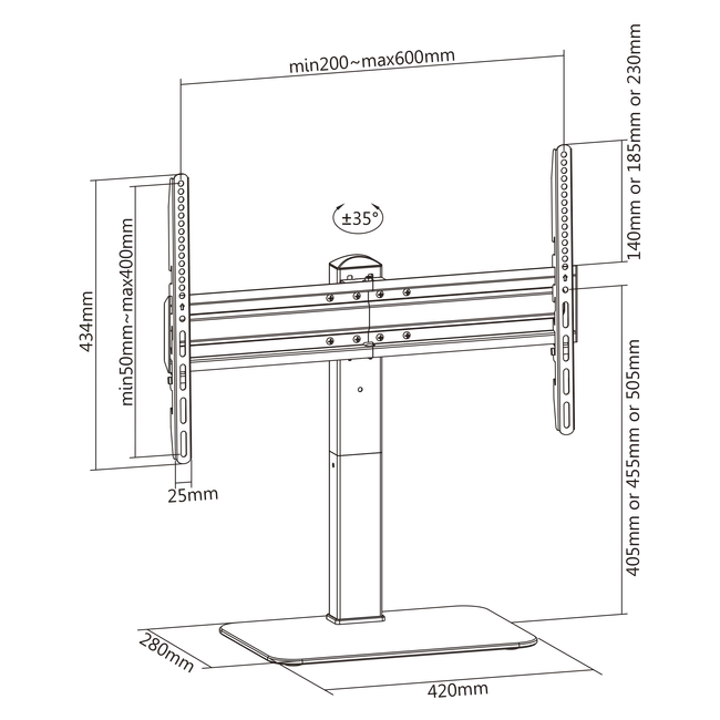 STALAK SBOX Podni FS-305-2 (37-70"/40kg/600x400)