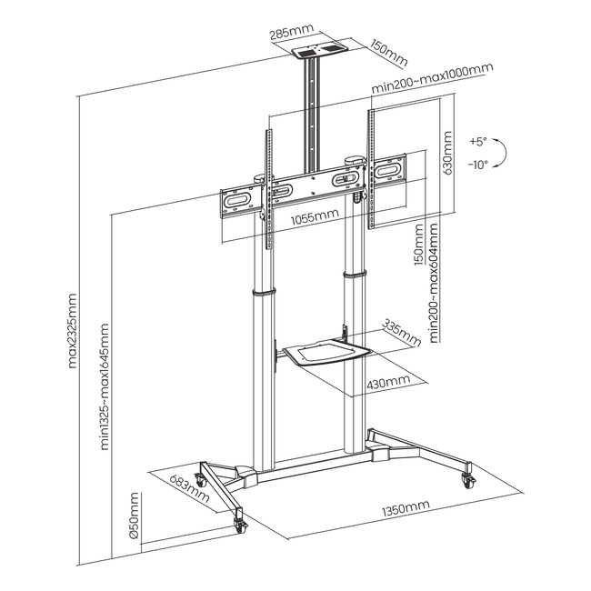 STALAK SBOX Podni FS-3610 (60-100"/100kg/1000x600)