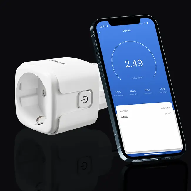 TELLUR SMART WIFI AC DUAL PLUG, ENERGY READING, 16A, 3680W, WHITE