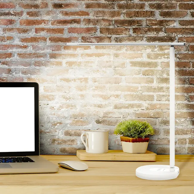 TELLUR SMART WIFI DESK LAMP, 12W, WHITE, WARM, QI 10W, USB 10W, ADJUSTABLE WHITE