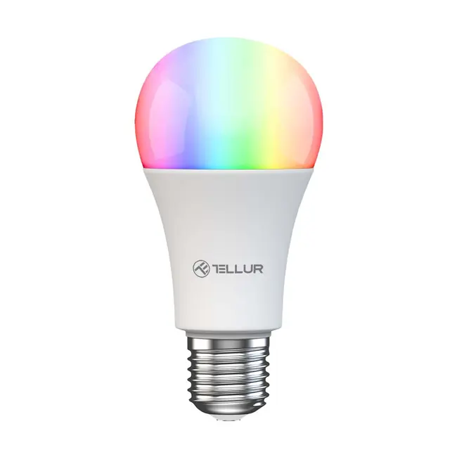 TELLUR SMART WIFI LED BULB E27, 9W, WHITE/WARM/RGB, DIMMER