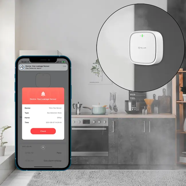 TELLUR SMART WIFI SMOKE SENSOR, WHITE