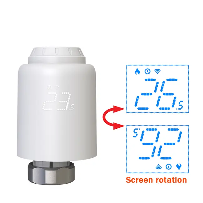 TELLUR SMART WIFI THERMOSTATIC RADIATOR VALVE RVSH1, LED, WHITE