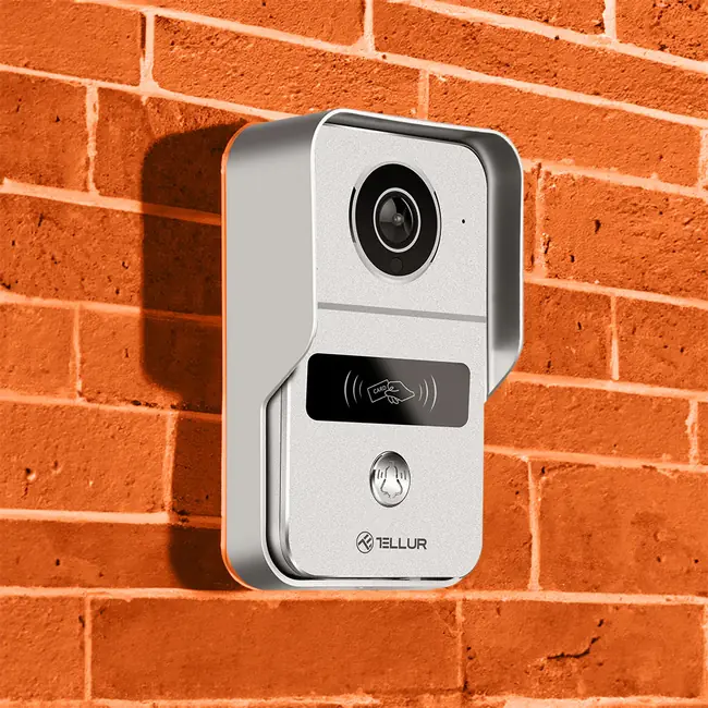 TELLUR SMART WIFI VIDEO DOORBELL. 1080P, UNLOCK FUNCTION, INDOOR CHIME, GREY