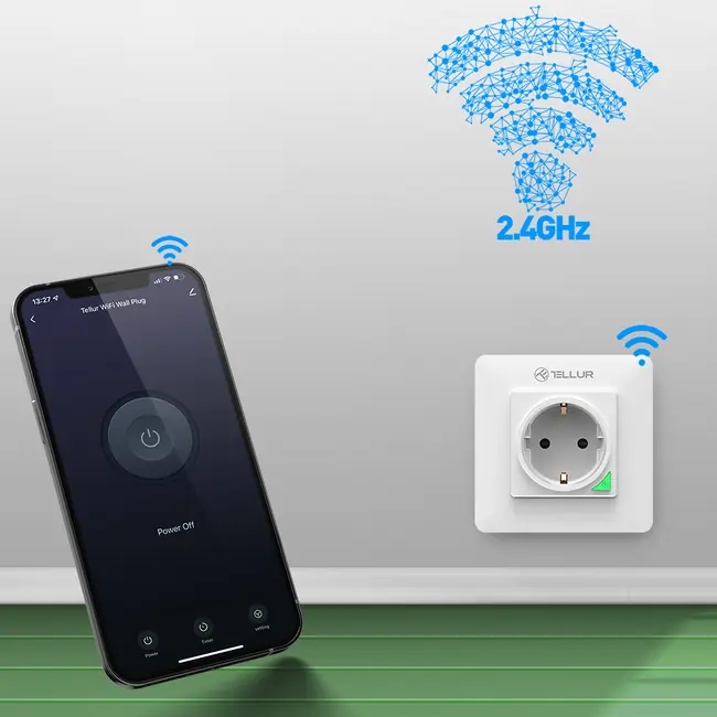 TELLUR SMART WIFI WALL PLUG, 3000W, 16A, WHITE