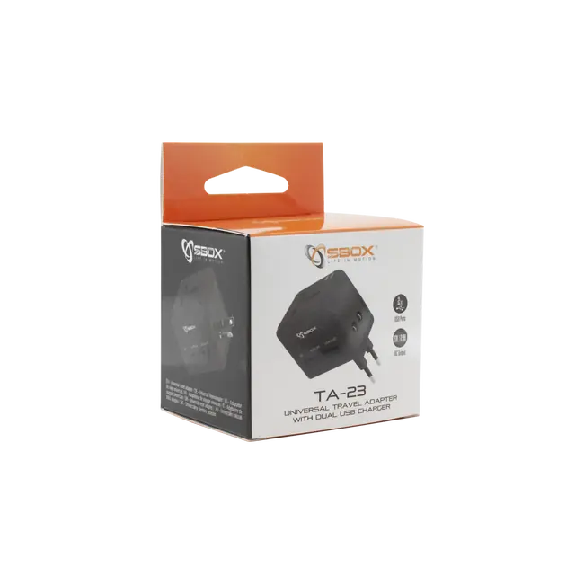 UNIVERZALNI PUTNI ADAPTER+USB PUNJAČ SBOX TA-23