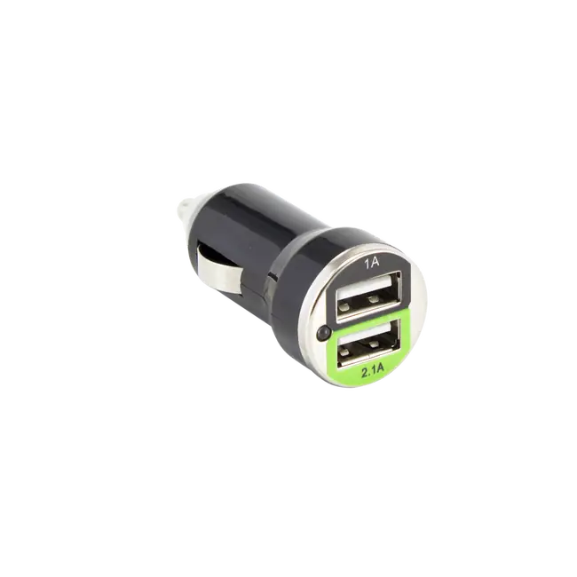 USB AUTO PUNJAČ SBOX CC-221 / 2 ULAZA - 2.1A Crni