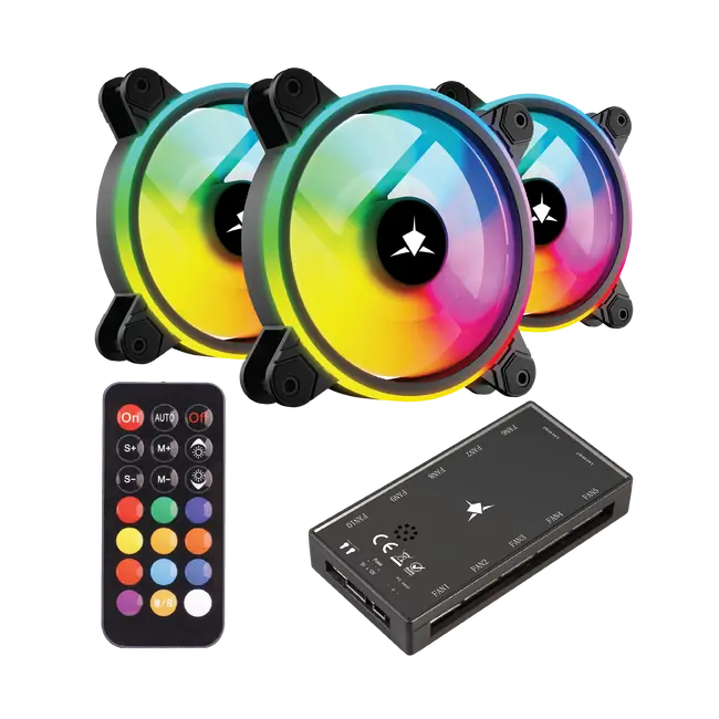 White Shark FAN GCF-S028-004 NEBULA-2 CRNI ARGB KIT