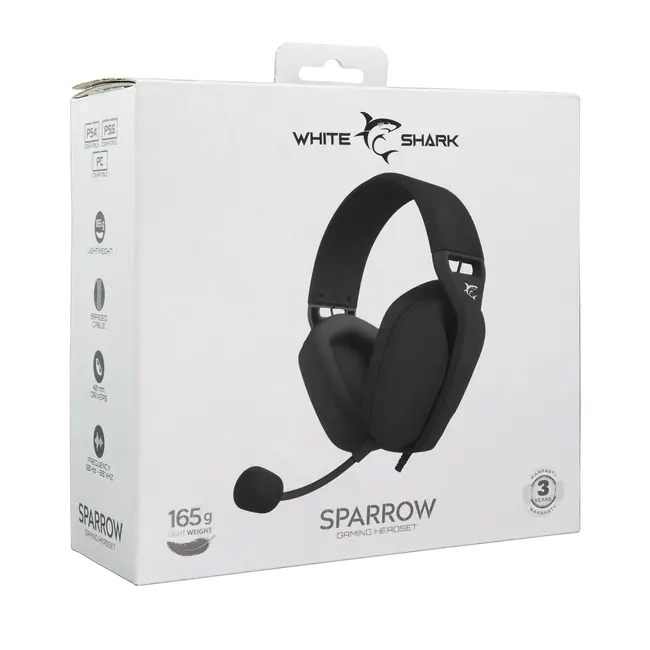 White Shark HEADSET GH-2443 SPARROW Black