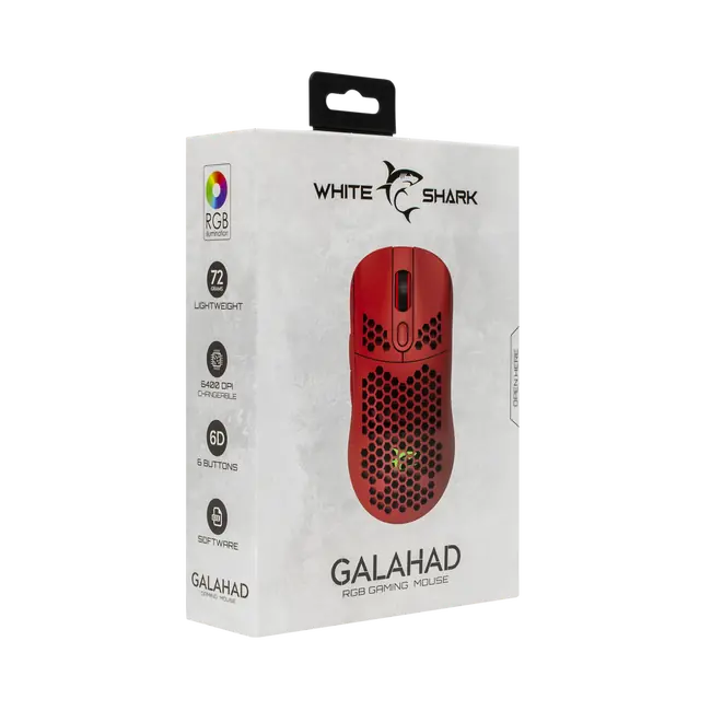White Shark MIŠ GM-5007 GALAHAD / 6.400 DPI - Crveni