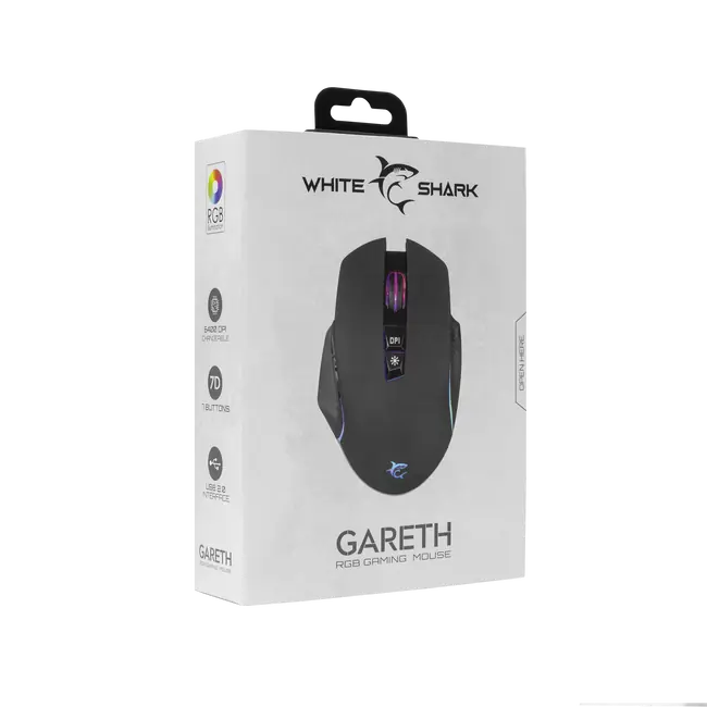 White Shark MOUSE GM-5009 GARETH - Black