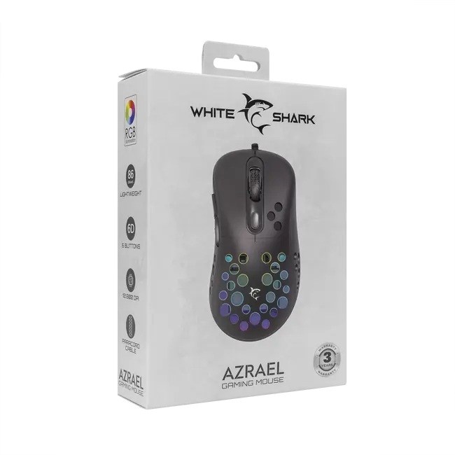 White Shark MIŠ GM-5013 AZRAEL / 12.800 DPI - Crni