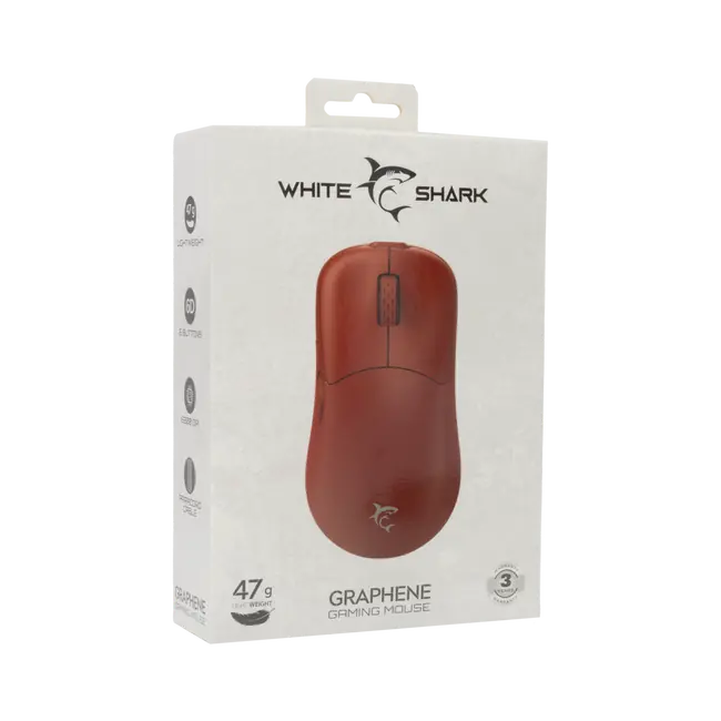 White Shark MIŠ GM-5014 GRAPHENE / 12.400 DPI - Crveni