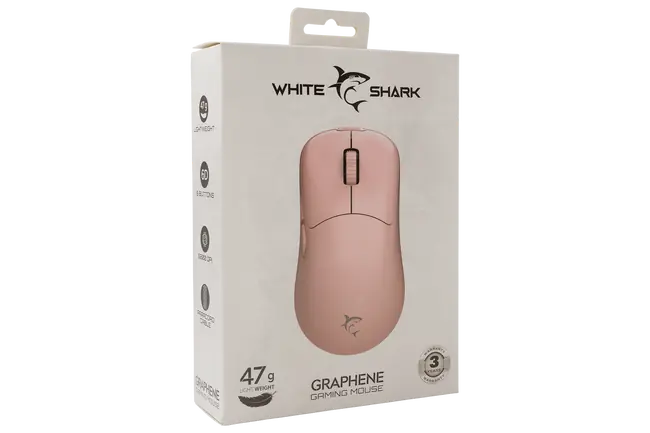 White Shark MIŠ GM-5014 GRAPHENE / 12.400 DPI - Roza