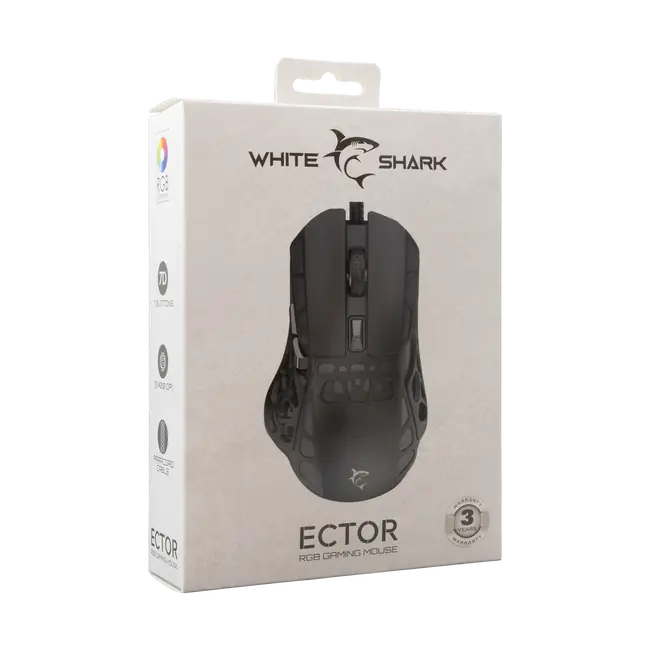 White Shark MIŠ GM-5016 ECTOR / 12.000 DPI - Crni