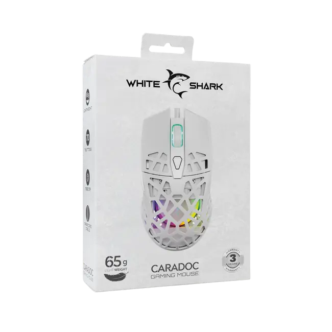 White Shark MIŠ GM-5018 CARADOC RGB/7200 dpi/Bijeli