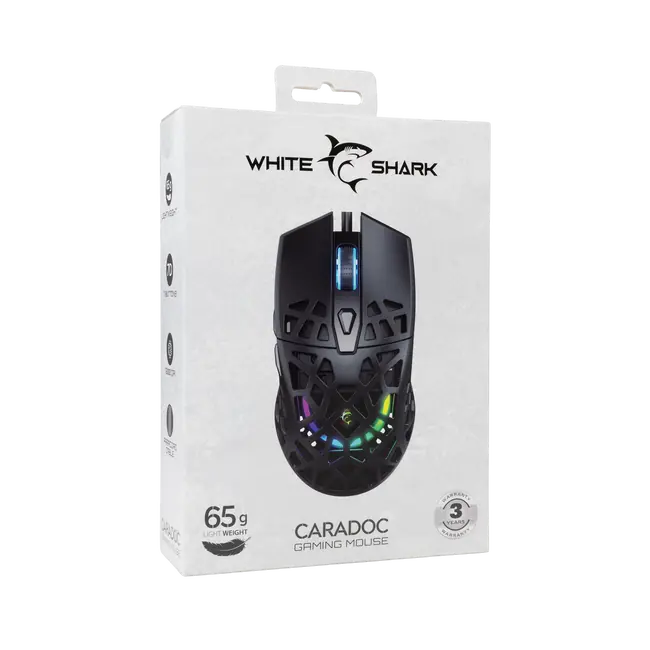 White Shark MIŠ GM-5018 CARADOC RGB/7200 dpi/Crni