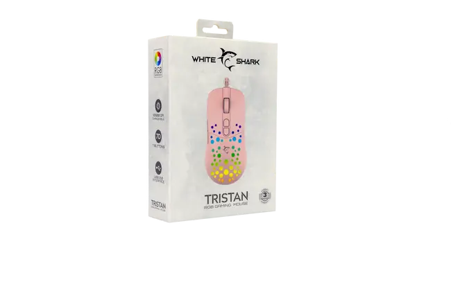 White Shark MIŠ GM-9004 TRISTAN-2 Roza RGB / 12.800 dpi