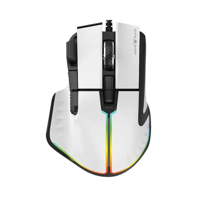 White Shark MIŠ GM-9006 MARROK Bijeli RGB / 12.000 dpi