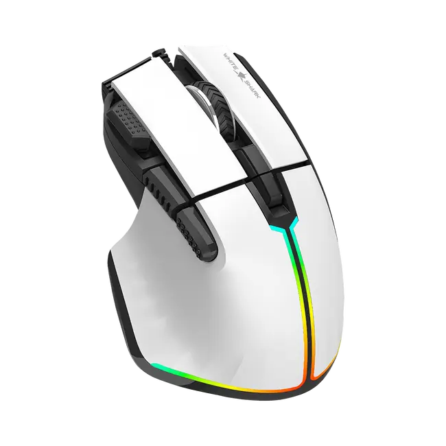 White Shark MIŠ GM-9006 MARROK Bijeli RGB / 12.000 dpi