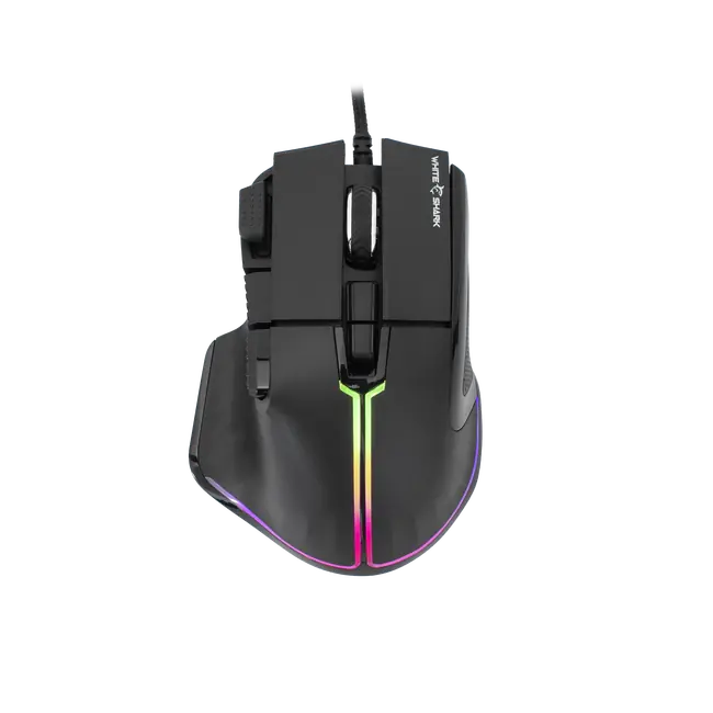 White Shark MIŠ GM-9006 MARROK Crni RGB / 12.000 dpi