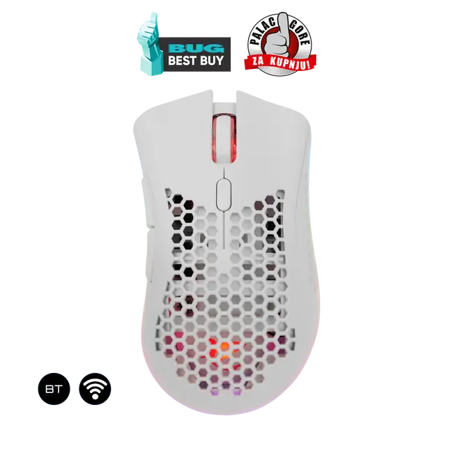 White Shark MIŠ WGM-5012 LIONEL / 10.000 DPI - Bijeli / Wireless