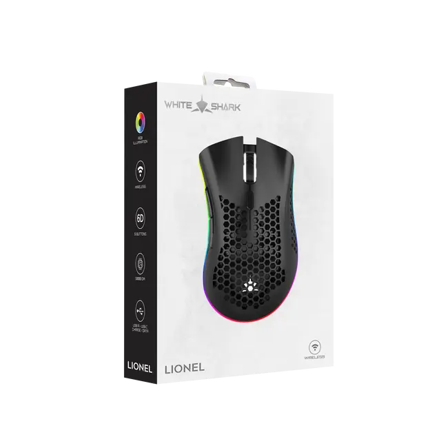 White Shark MIŠ WGM-5012 LIONEL / 10.000 DPI - Crni / Wireless