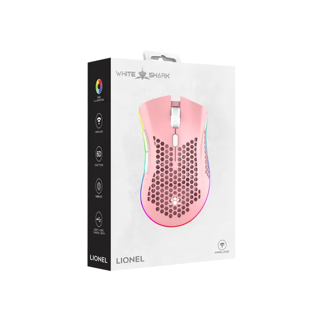 White Shark MIŠ WGM-5012 LIONEL / 10.000 DPI - Roza / Wireless