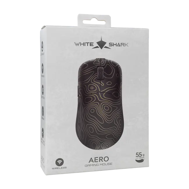 White Shark MIŠ WGM-5015 AERO / 10.000 DPI - Zlatna / Wireless